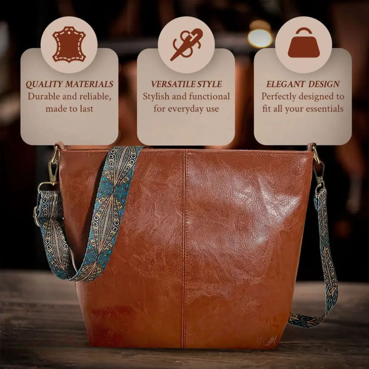 Greta - Borsa a spalla vintage in pelle