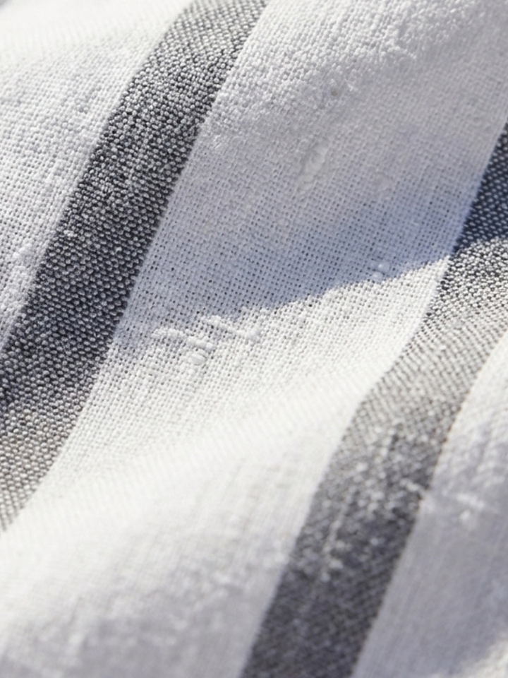 Elaris | Abito Midi a Righe con Tasche, Collo con Laccetto e Maniche Corte