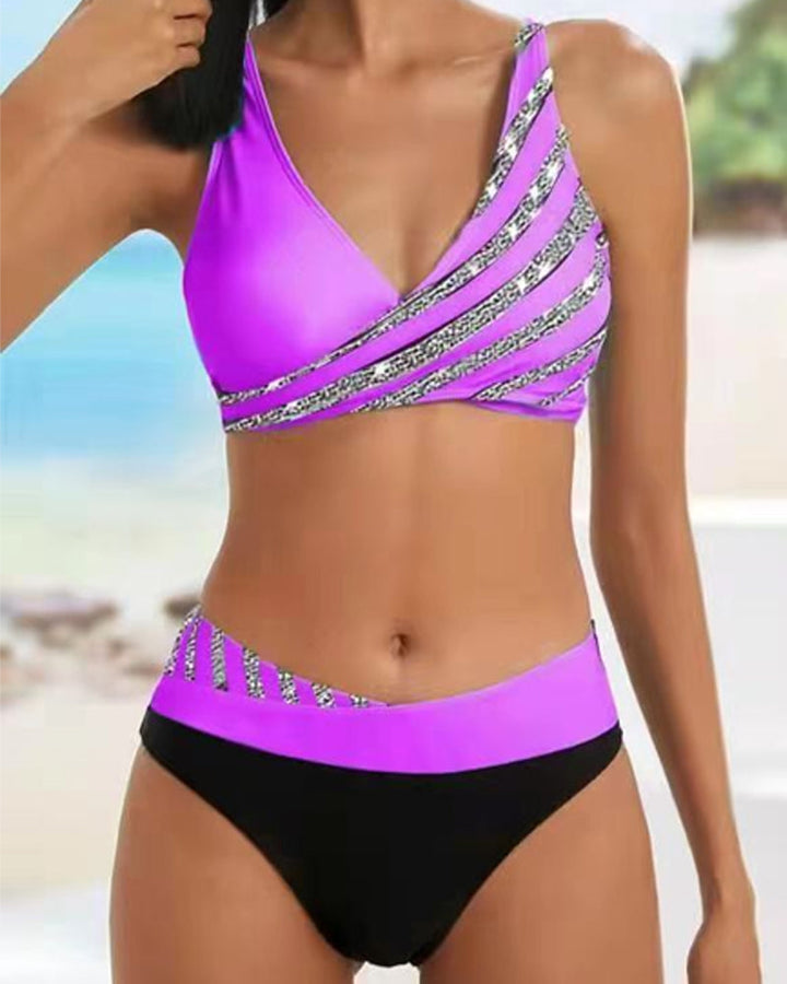 Mona - Bikini Stampato nei Toni Caldi