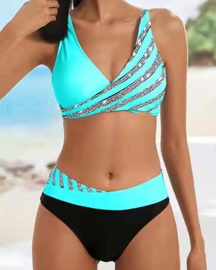 Mona - Bikini Stampato nei Toni Caldi