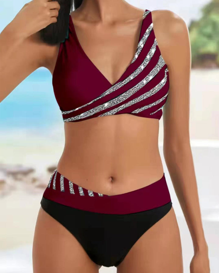 Mona - Bikini Stampato nei Toni Caldi