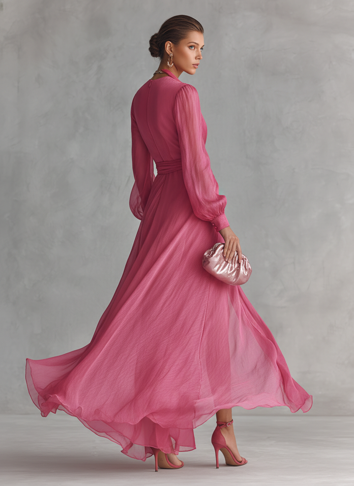 Daisy - Abito Lungo Elegante in Chiffon