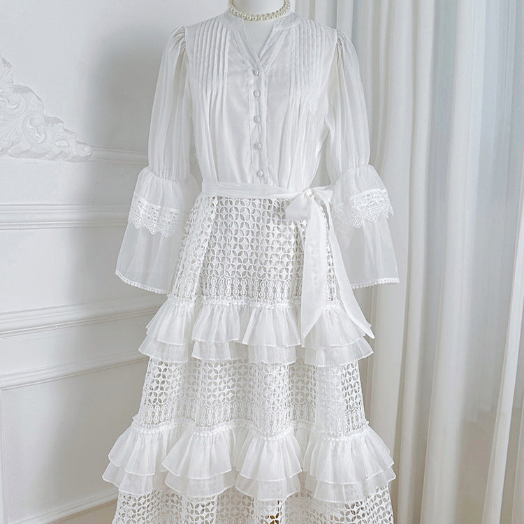Freya - Cardigan All'Uncinetto Bianco Brillante da Donna