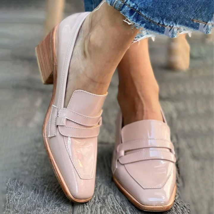 Olga™ - Mocassini rosa effetto pelle