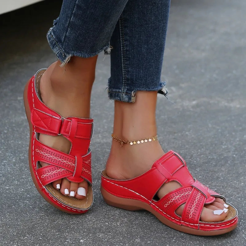 Gaia™ | Sandali ortopedici vintage da donna con zeppa