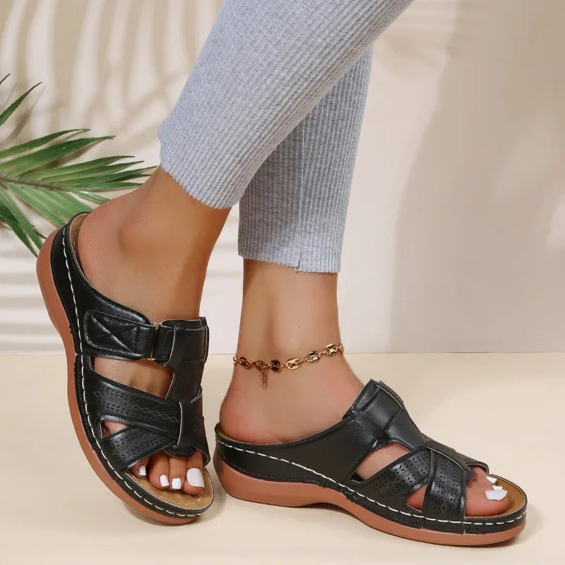 Gaia™ | Sandali ortopedici vintage da donna con zeppa