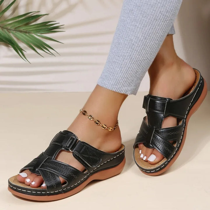 Gaia™ | Sandali ortopedici vintage da donna con zeppa
