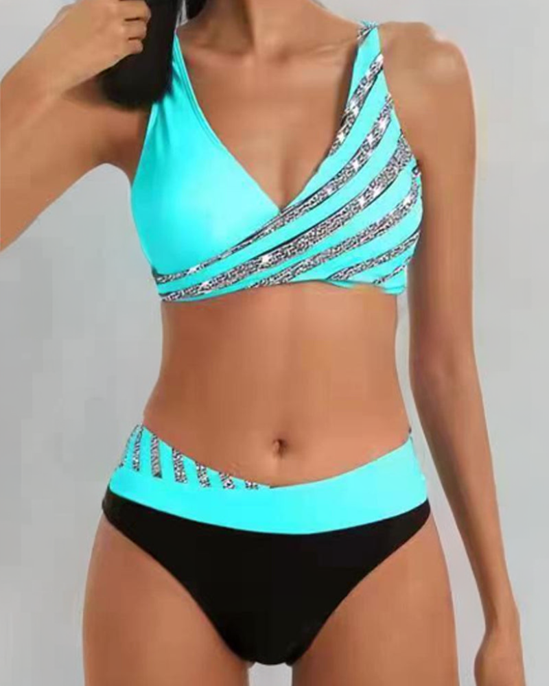 Mona - Bikini Stampato nei Toni Caldi