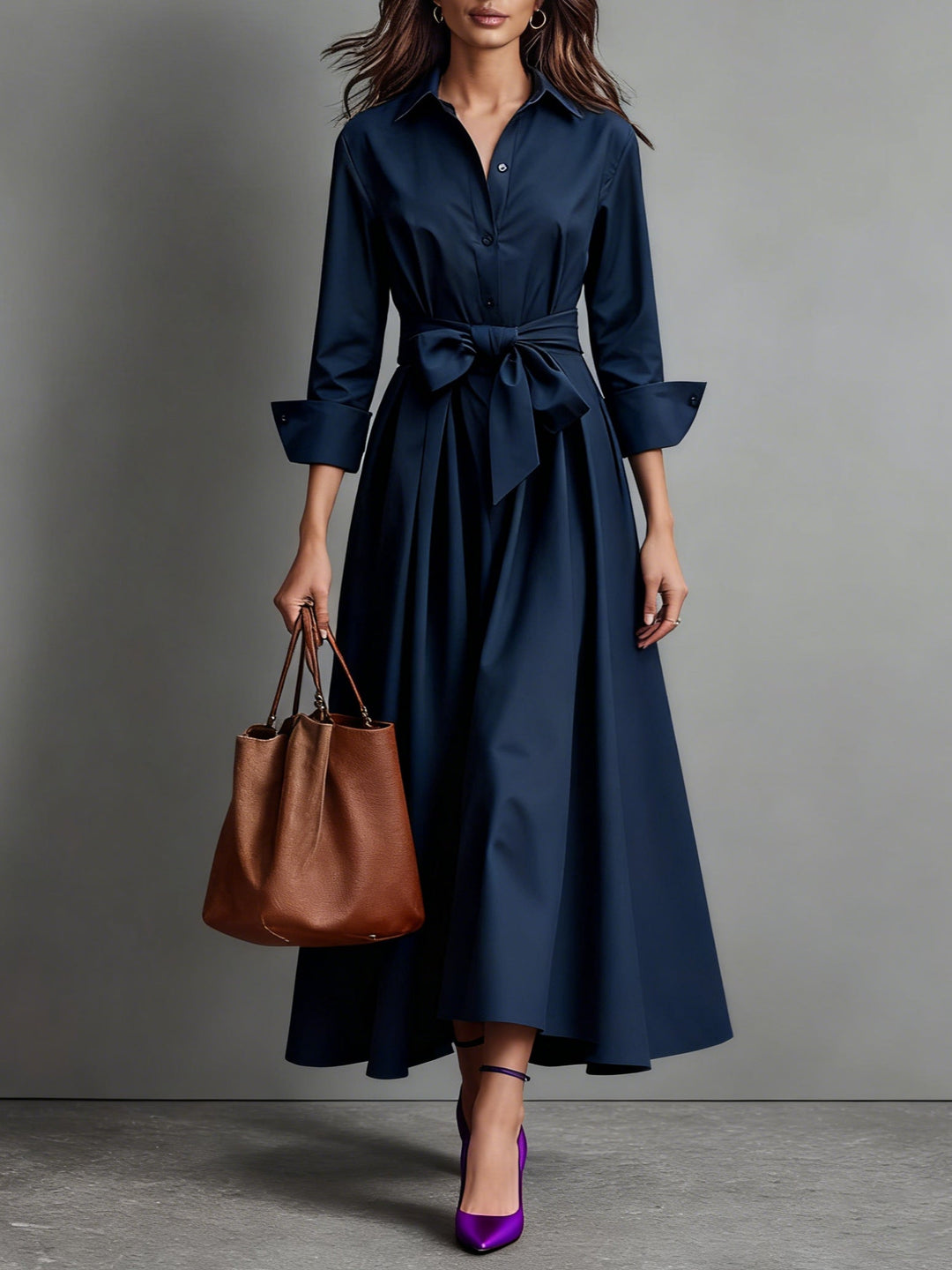Hanna - Abito Camicia in Twill di Cotone