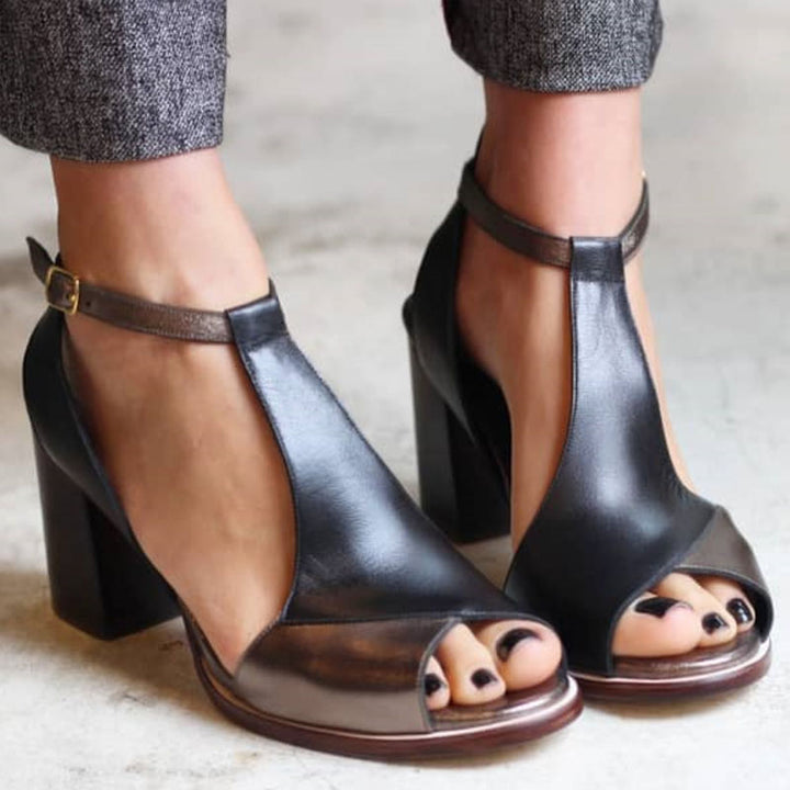Dagny™ - Tacchi patchwork con tacco largo