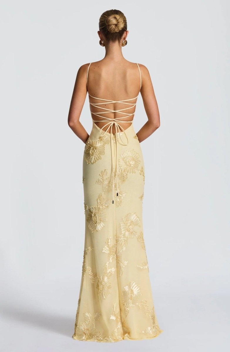 Abito Lungo Aderente in Pizzo